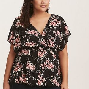 Floral Print Babydoll top in torrid size 4